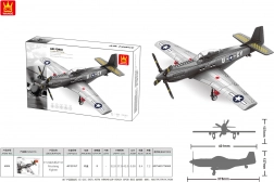 Katonai repülőgép építőkészlet, 258 darab