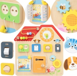 Viga Fa manipulációs ház alakú tábla