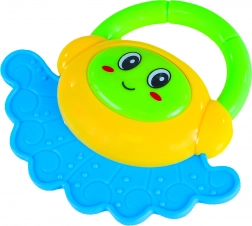 Színes csörgő fogantyúval babáknak