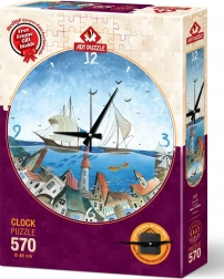 Puzzle óra - Város a víz alatt 570 darabbal, kerettel