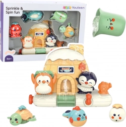 Interaktív fürdőkészlet babáknak – tengeri állatkák