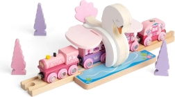 Fából készült hattyú alakú alagút a Bigjigs Rail vonatpályához
