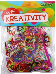 Varázslatos kétszínű fonógumik – színmix, 300 db tartozékokkal