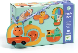 DJECO Eduludo Puzzle Duo - Közlekedési Eszközök