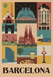 Puzzle 1000 darabos Style in the City Barcelona – kompakt doboz