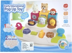 Interaktív játék felugró állatokkal