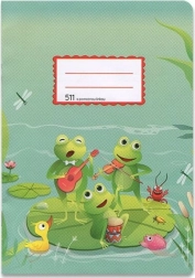 A5-ös iskolai füzet segédvonalakkal, Békák, 10 lap