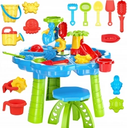 Woopie vízi asztal 2 az 1-ben homokozó székkel és delfines víziparkkal