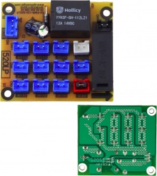 Elektronikus világításelosztó tábla akkumulátoros járművekhez