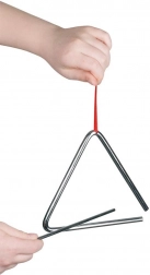 Nagy fém háromszög (triangulum)