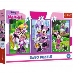 Puzzle 3x80 Minnie és barátai a Disney-től Trefl