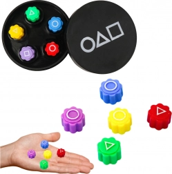 Gonggi ügyességi játék – kockakészlet tokban, 5 db