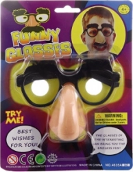 Karneválszemüveg orral és bajusszal