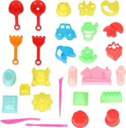 Színes homokozójátékok – lapátok és formák