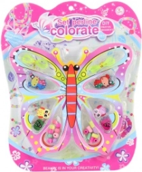 Fa gyöngyök gyerekeknek – pillangó mintás készlet