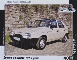 Retro puzzle Škoda Favorit 136 L 40 darabos