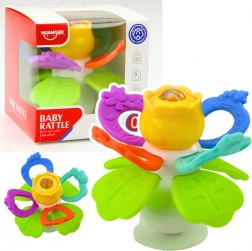 Gyermek érzékelési játék Virág forgó résszel és tapadókoronggal