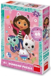 Játékos puzzle 200 darabbal gyémántokkal