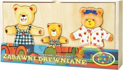 Öltöztesd fel a mackócsaládot – fa öltöztetős játék