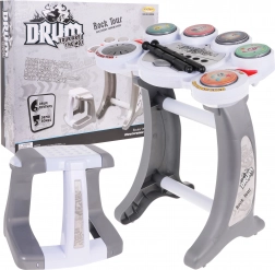 Elektronikus gyermekdobkészlet 6+ székkel, 5 paddal és 2 dobverővel