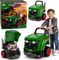 Kis szerelő traktor csavarozható kivitelben, fényekkel, hangokkal és gőzeffektussal