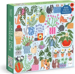 Négyzet alakú puzzle Macskák virágcserepekben 500 darab GALISON