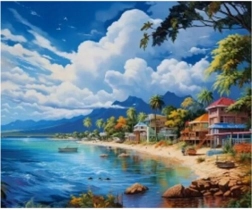 Gyémántfestés Napospart 30x40cm