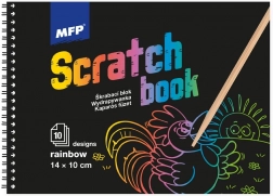 Karcolós kép blokk 14x10 cm mix/szivárvány