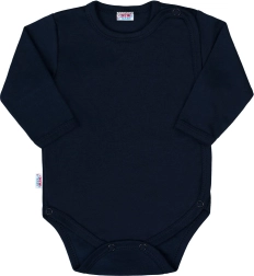 New Baby Classic II sötétkék, teljes hosszában patentos baba body