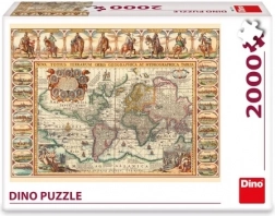 Puzzle Dino történelmi világtérkép 2000 darab
