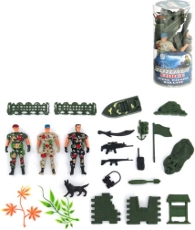 Army katonás játékkészlet kiegészítőkkel tubusban