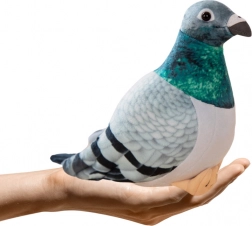 Plüss örvös galamb szürke 20 cm