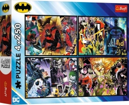 Puzzle 4 × 250 darabos BATMAN