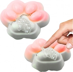 Antistress játék macskamancs fehér díszekkel