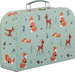 A Little Lovely Company két darabos karton bőrönd szett gyerekeknek erdei állatok motívummal – Barátok