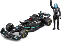 bburago 1:24 formula 1 mercedes-amg f1 w14 e 2023 george russell figurával