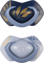Canpol babies szilikon szimmetrikus cumi Light Touch Gold, 18 hó+, 2 db, kék