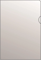 Átlátszó L alakú dokumentumtartó A5, PVC, 120 mikron