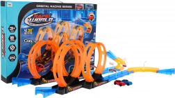 Versenypálya – Tűzgyűrű hurkokkal és kisautókkal, 38 elem