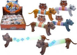Felhúzható tigris fénnyel 13 cm