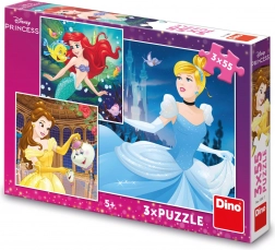 Puzzle DISNEY PRINCESS 3×55 darab