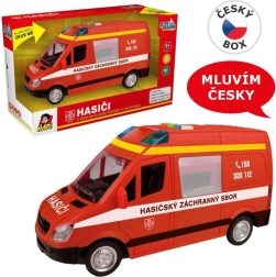 Lendkerekes tűzoltó furgon hanggal és fénnyel