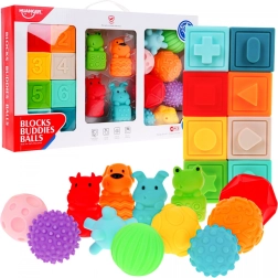 Mega készlet 20 állatmintás labdával 6+ hónapos gyerekeknek Szenzoros játék Kézrehabilitáció