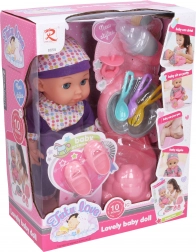 Hangokkal és pisilés funkcióval rendelkező baba 30 cm