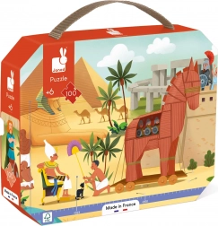 Panorámaképes puzzle bőröndben – antikvitás és mitológia, 100 darab