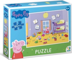 Peppa malac puzzle – móka a gyerekszobában, 60 darab