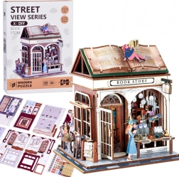 fa 3D kirakó könyvesbolt fénnyel, 148 darab