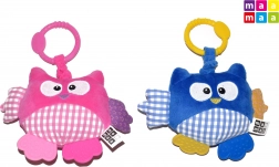 Rezgő plüss bagoly kiságy fölé, csörgő 21 cm