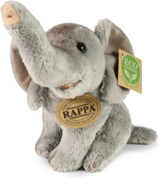 Rappa plüss elefánt, ülő, 15 cm, környezetbarát