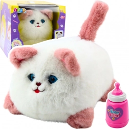 Interaktív plüss macska cumisüveggel